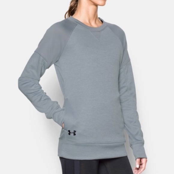Under Armour Tops - Under Armour Textured Fleece Crew Pullover Medium